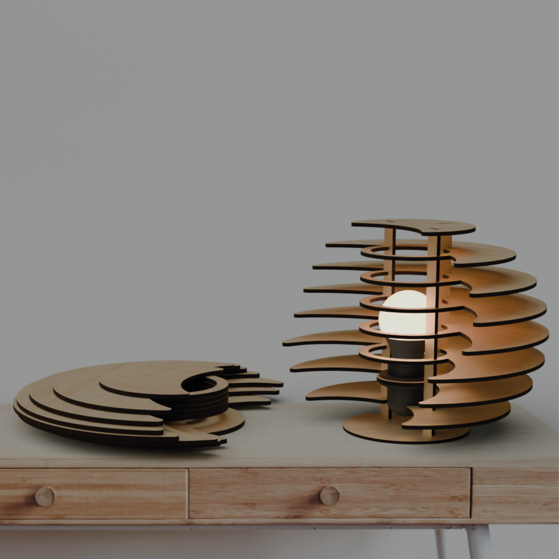 Lámpara de mesa Costela CALIU